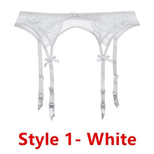 Load image into Gallery viewer, Sexy women lace Black/white/red brand garter temptation ultra-thin female silk stockings Suspender Belt Wedding garters belts