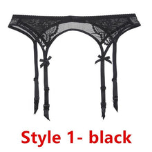 Load image into Gallery viewer, Sexy women lace Black/white/red brand garter temptation ultra-thin female silk stockings Suspender Belt Wedding garters belts