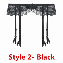 Load image into Gallery viewer, Sexy women lace Black/white/red brand garter temptation ultra-thin female silk stockings Suspender Belt Wedding garters belts