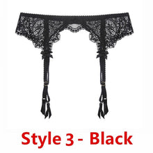 Load image into Gallery viewer, Sexy women lace Black/white/red brand garter temptation ultra-thin female silk stockings Suspender Belt Wedding garters belts