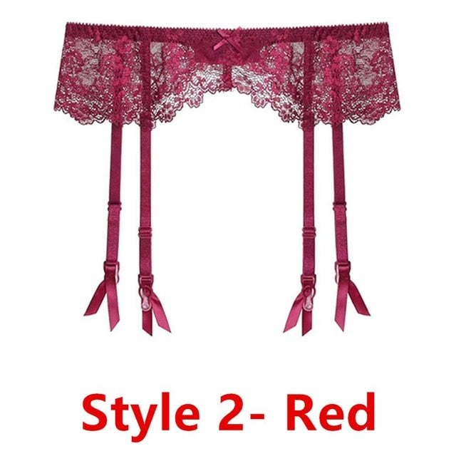 Sexy women lace Black/white/red brand garter temptation ultra-thin female silk stockings Suspender Belt Wedding garters belts