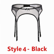 Load image into Gallery viewer, Sexy women lace Black/white/red brand garter temptation ultra-thin female silk stockings Suspender Belt Wedding garters belts